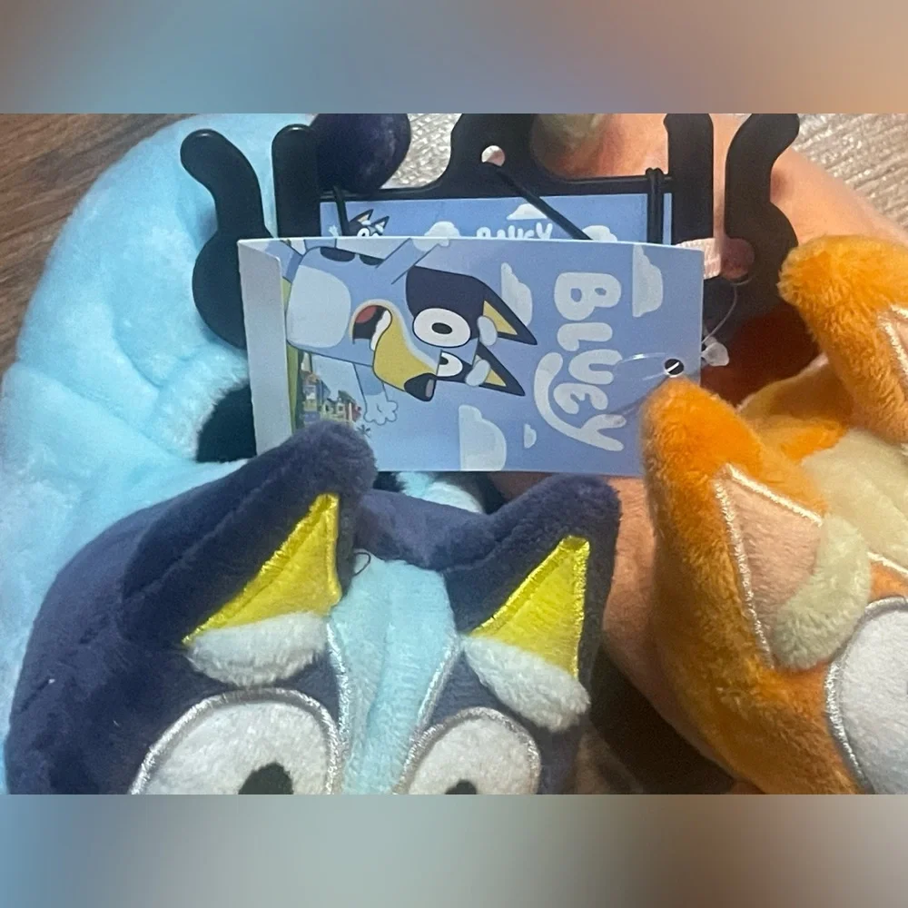 Bluey Bingo Plush‎ Slippers Toddler Boys 7/8 Soft House Shoes NWT